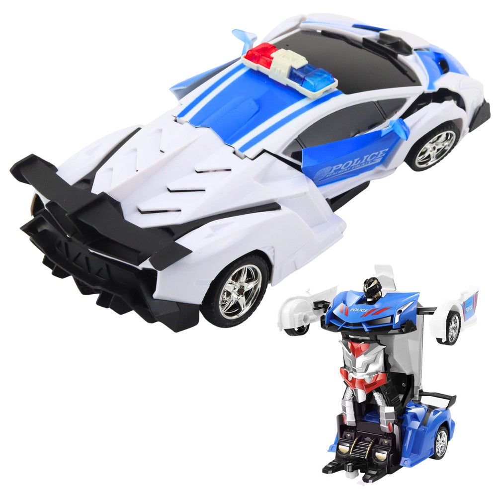 Policejní auto robot 2v1 na dálkové ovládání – 1:18