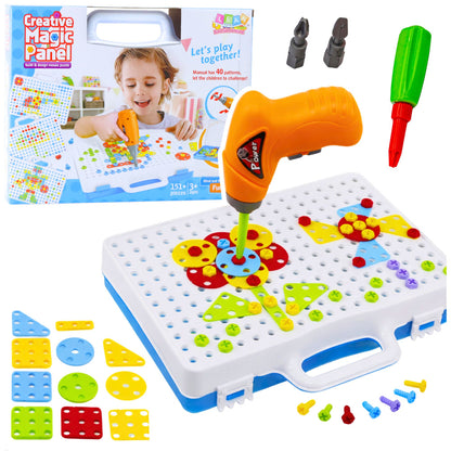 Vzdělávací puzzle se šroubovákem pro děti – 151 dílů