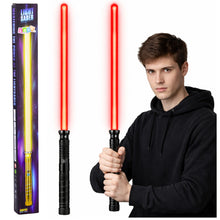 Laserový meč s LED světlem a zvuky, kovová rukojeť, 75 cm