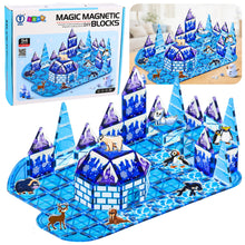 Magnetická stavebnice Ice Land s figurkami zvířat – 94 dílů