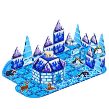 Magnetická stavebnice Ice Land s figurkami zvířat – 94 dílů