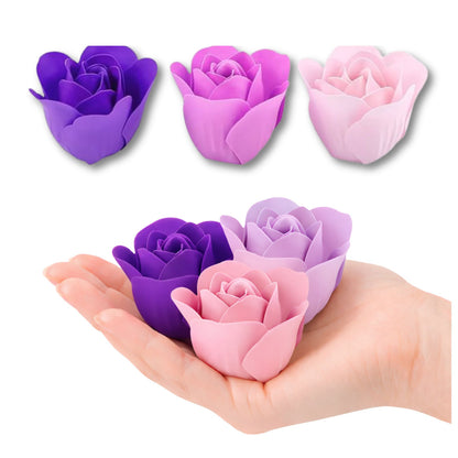 Flower Box s 18 vonícími dekorativními růžemi – fialová