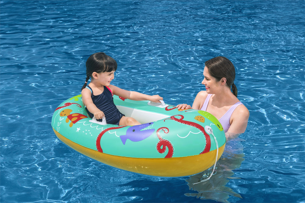 Inflatable Dinghy For Children 119 cm x 79 cm Orange Bestway 34009