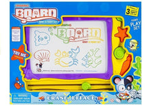 Blackboard with Stamps and Colorful Background