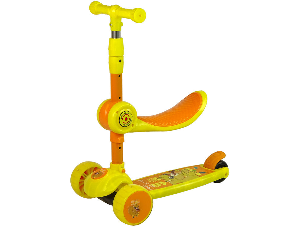Three-wheeled Balancing Scooter Saddle Yellow Music Diodes Squirrel