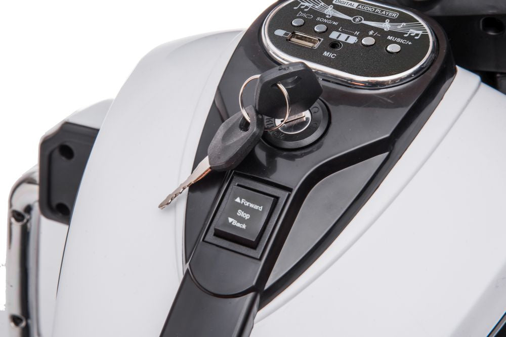 Goldwing  Three-Wheeled Battery Motorcycle White