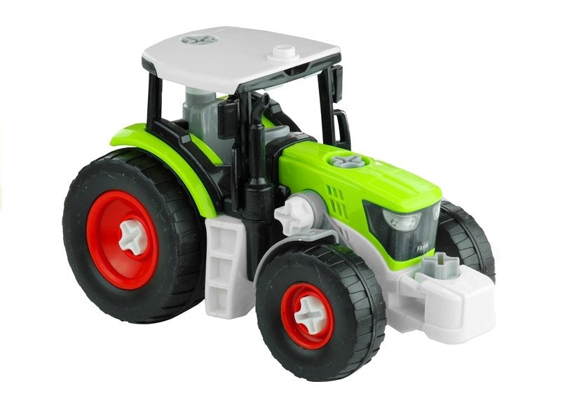 Rozebírací traktor s přívěsem na dřevo a šroubovákem 43 cm