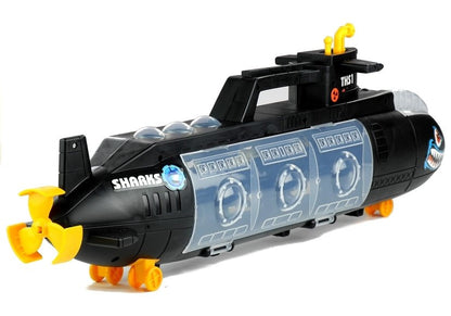 Ponorka s třídičem na autíčka Žralok – 5 aut a helikoptéra