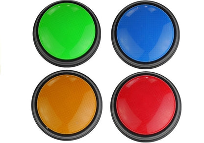 Sada 4 bzučáků se světlem a zvukem – barevné tlačítka