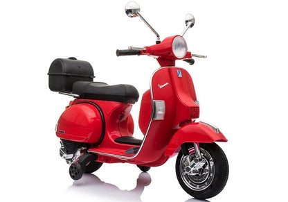 Vespa Scooter Electric Ride On Motorcycle - Red