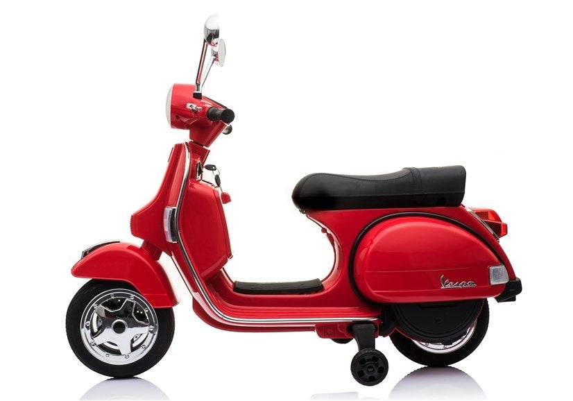 Vespa Scooter Electric Ride On Motorcycle - Red