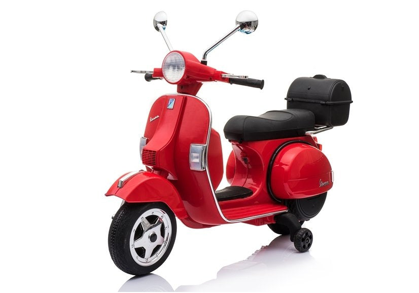 Vespa Scooter Electric Ride On Motorcycle - Red