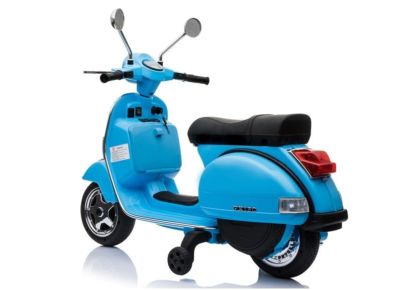 Vespa Scooter Electric Ride On Motorcycle - Blue