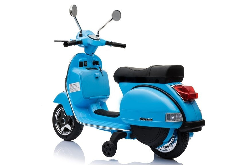 Vespa Scooter Electric Ride On Motorcycle - Blue