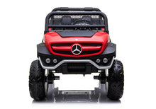 Elektrické autíčko Mercedes Unimog – červené, 12V, 2x45W