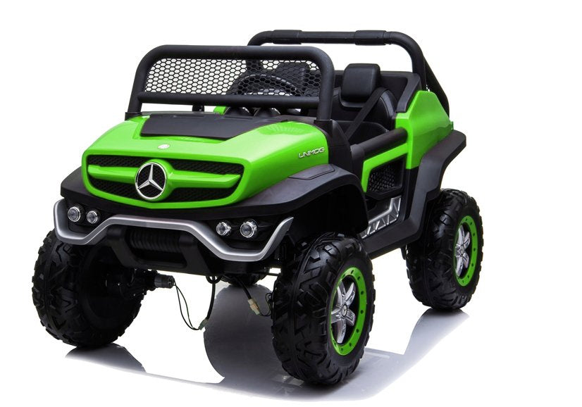 Elektrické autíčko Mercedes Unimog – zelené, 12V – Mercedes
