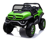 Elektrické autíčko Mercedes Unimog – zelené, 12V – Mercedes