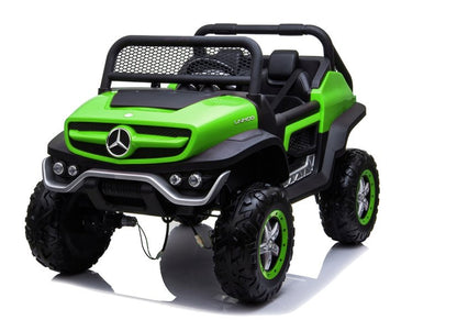 Elektrické autíčko Mercedes Unimog – zelené, 12V – Mercedes