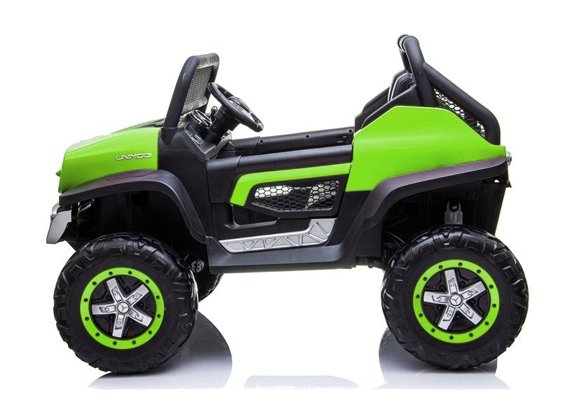 Elektrické autíčko Mercedes Unimog – zelené, 12V – Mercedes