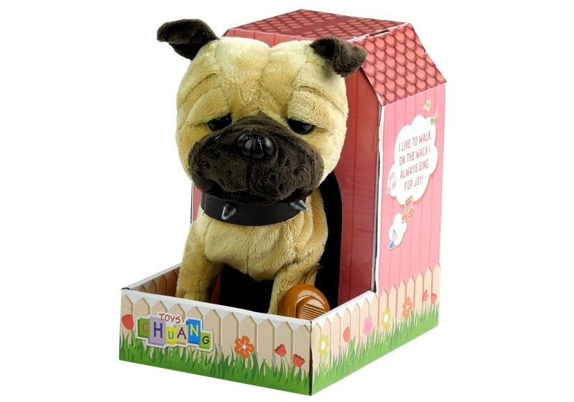 Interactive Dog On a Leash with Dog House Beige