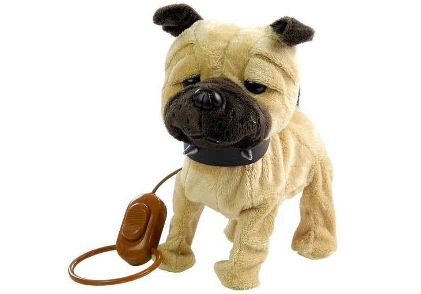 Interactive Dog On a Leash with Dog House Beige
