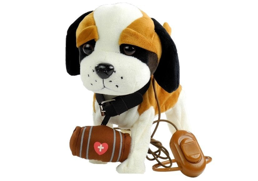 Interactive Dog On a Leash with House St Bernard