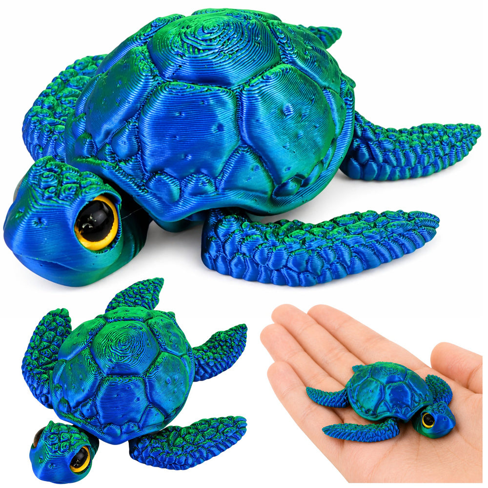 3D figurka mořského želvy s pohyblivými ploutvemi 8 cm