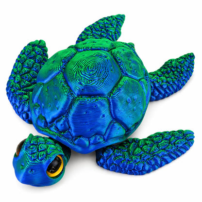 3D figurka mořského želvy s pohyblivými ploutvemi 8 cm