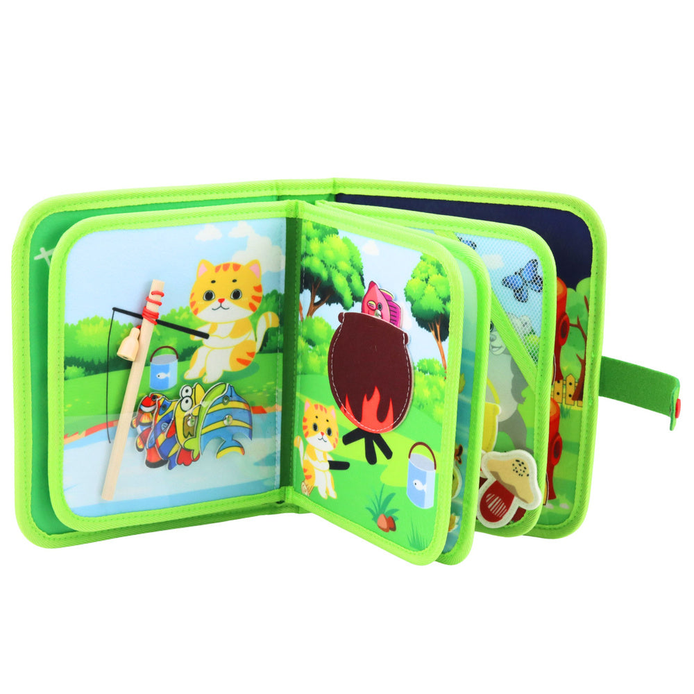 3D filcová senzorická edukační knížka Divoká zvířata