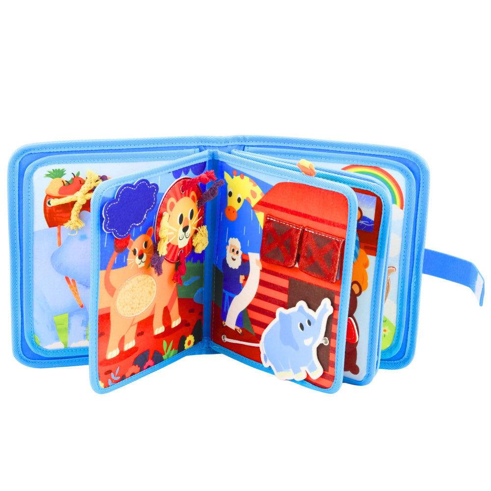 3D filcová senzorická edukační knížka Noemova archa se zvířátky
