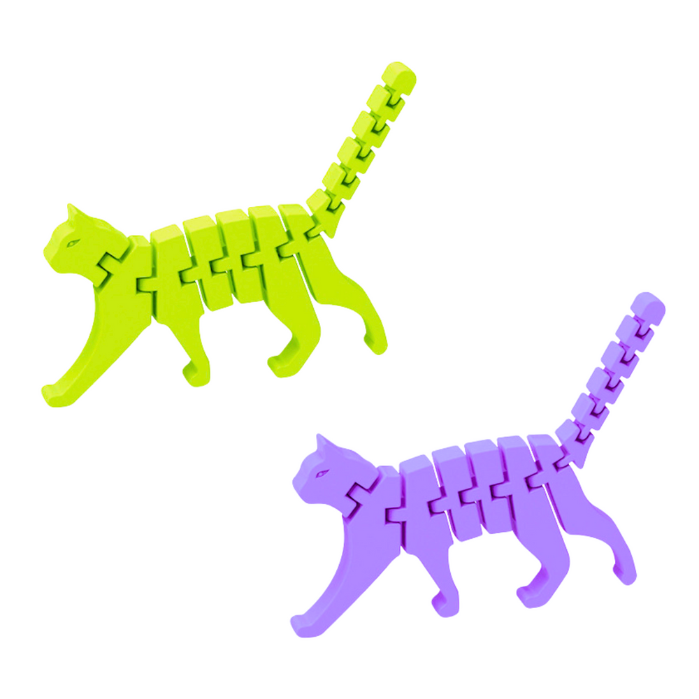 3D puzzle kočka fidget – antistresová hračka ohebná mix