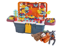 3D puzzle stavebnice s vrtačkou – DIY konstrukce v kufříku