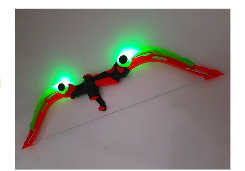 Sportovní luk pro děti s terčem a 3 šípy se světelnými efekty – zelený