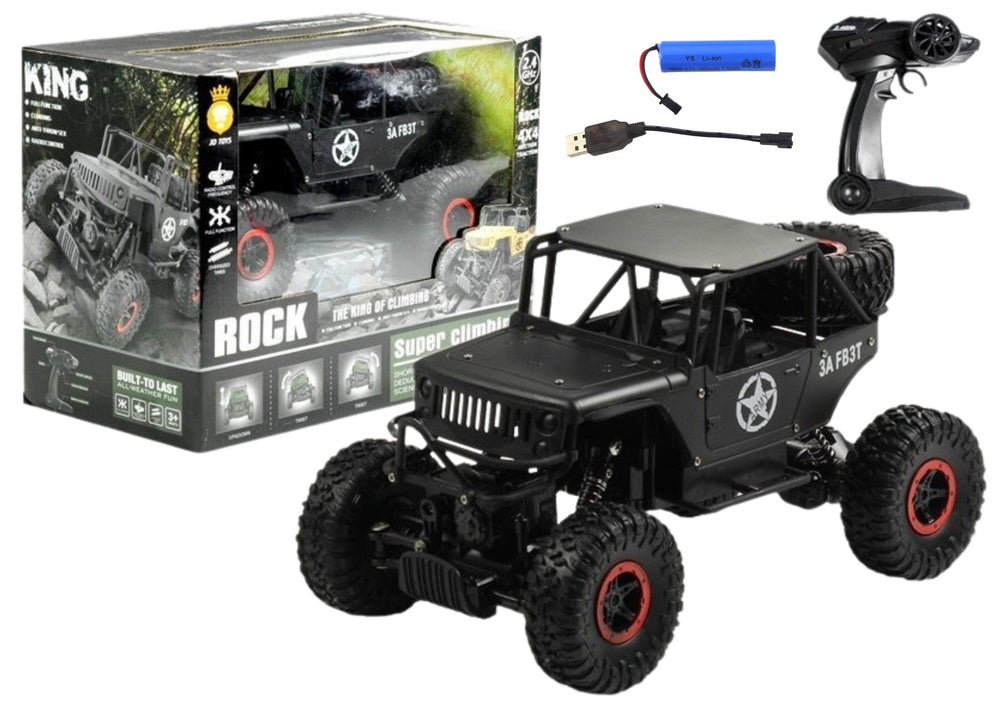 Auto Zdalnie Sterowane Jeep R/C 1:18 Czarne