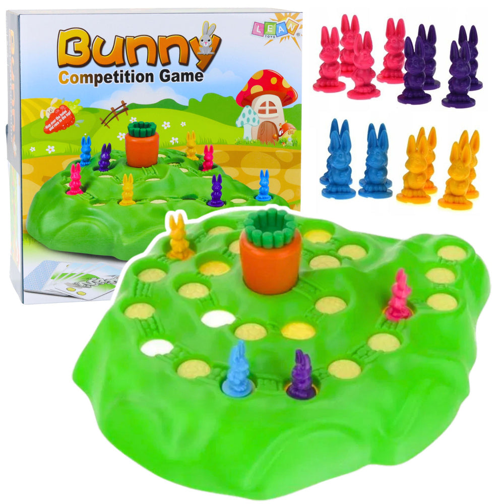 Family Game Rabbits Funny Bunny Carrot Race Cards