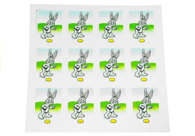 Family Game Rabbits Funny Bunny Carrot Race Cards