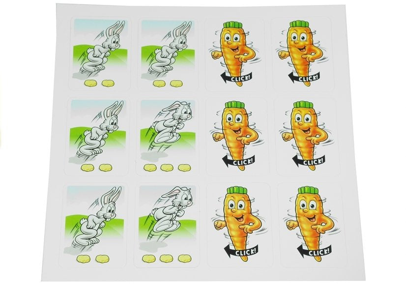 Family Game Rabbits Funny Bunny Carrot Race Cards