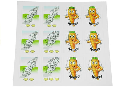 Family Game Rabbits Funny Bunny Carrot Race Cards