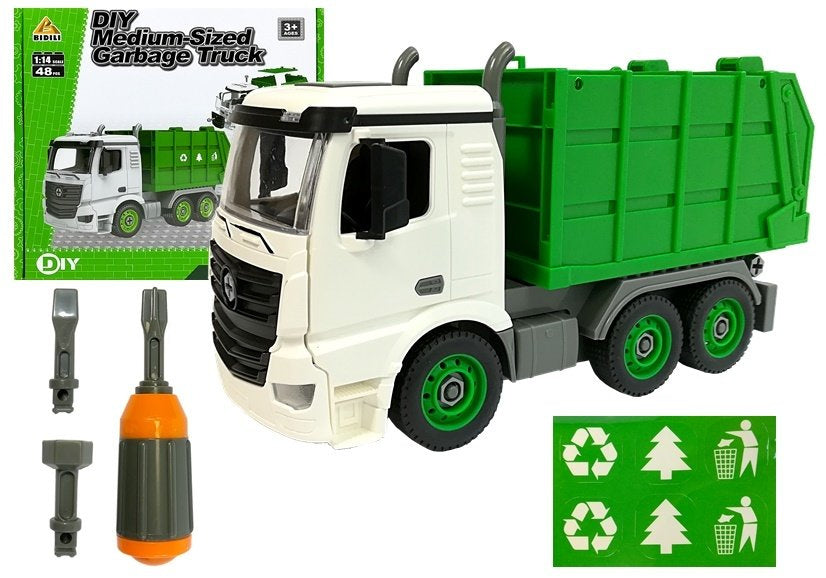 DIY Car 1:14 Garbage Truck with Screwdriver
