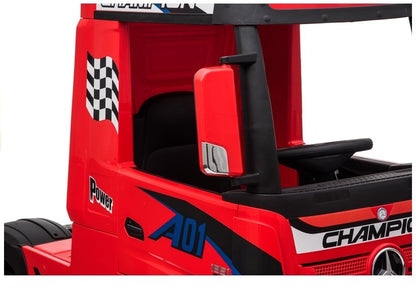 Auto na Akumulator Mercedes Actros Czerwone Lakier