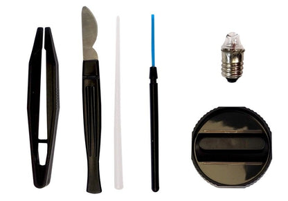 Children's Microscope in a Carrying Case Educational Scientist 28 Elements 300x 600x 1200x