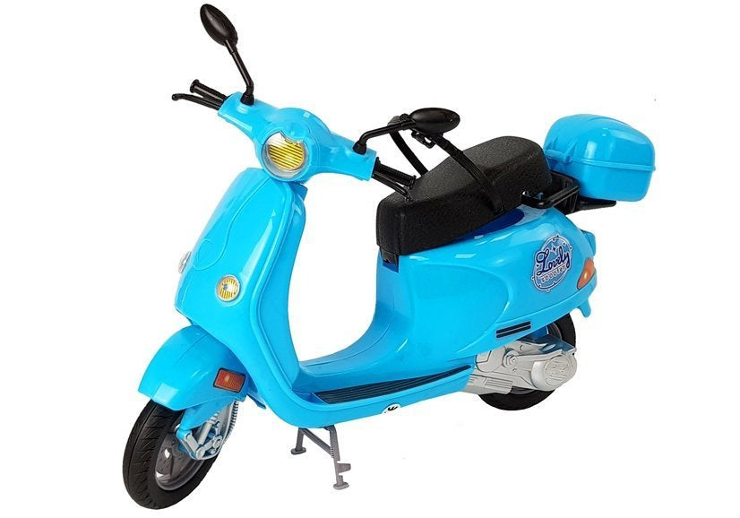 Doll Scooter Helmet Long Hair Pink Set