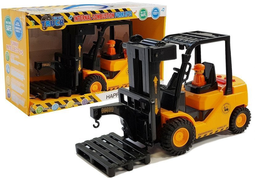Forklift Moving Forks Sounds Lights Orange