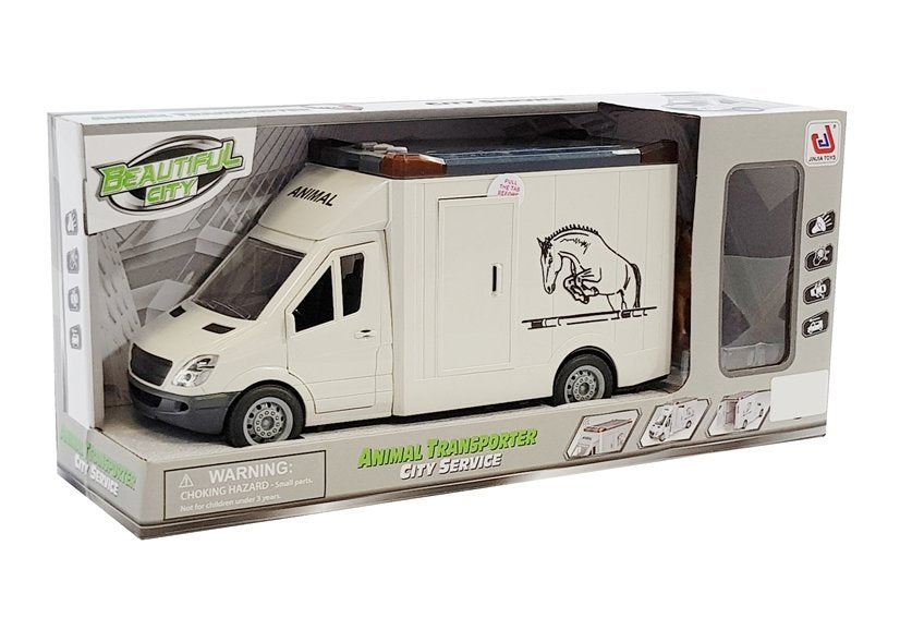 Transportér pro koně s figurkou – bílý