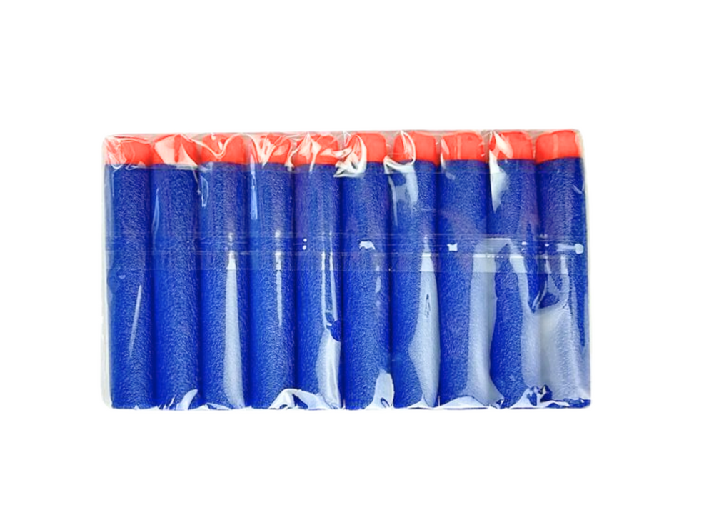 Soft Foam Cartridges For Guns 10 Pieces Blue