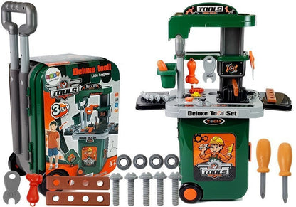 Dětská dílna v kufříku s nářadím na kolečkách