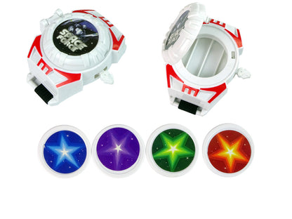 Sada vesmírného bojovníka s laserovým mečem a pistolí