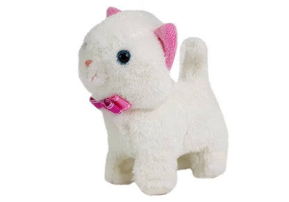 Interaktywny Kot Biały Chodzi i Śpiewa Dźwięk