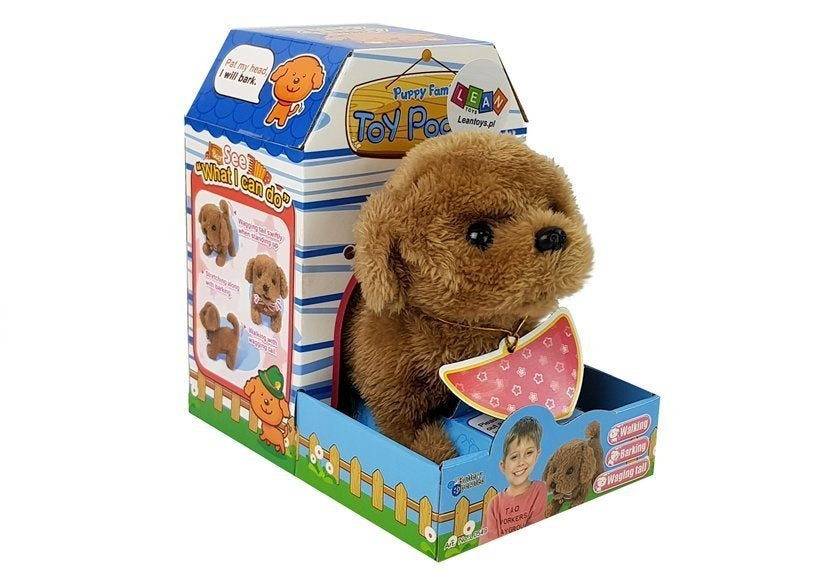 Interactive Puppy Battery Operated Brown Walks Moves His Tail Sound