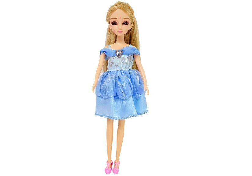 Lalka Modelka Zestaw Ubrań Garderoba Biżuteria w Walizce Blond